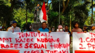 Koordinator Aliansi Garda Kubung, Ringgo Larengsi, menyampaikan ultimatum kepada Pemda Halsel terkait dugaan pelanggaran Kades Kubung.