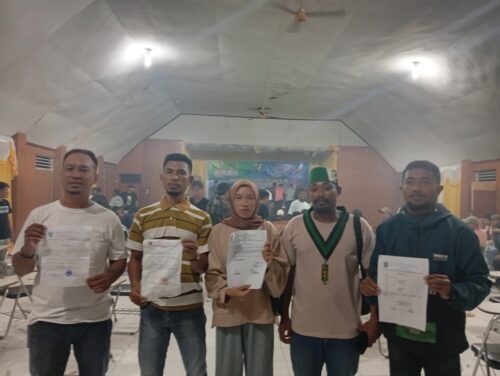 Sejumlah OKP Cipayung Plus Halsel saat konsolidasi menarik mandat dari Musda KNPI